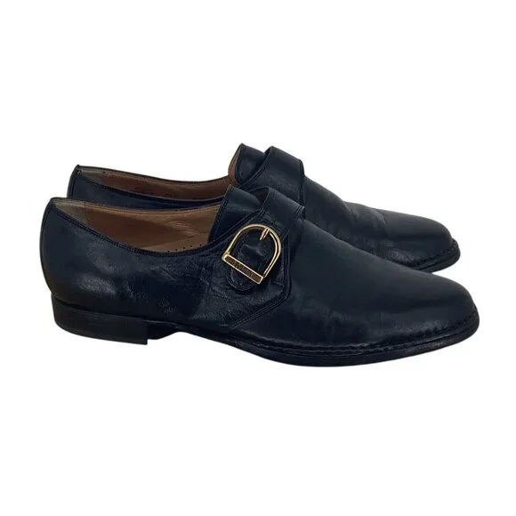 Men’s Bally Monk Strap dress shoes Black Size 7.5 E Made In Switzerland - Picture 3 of 7